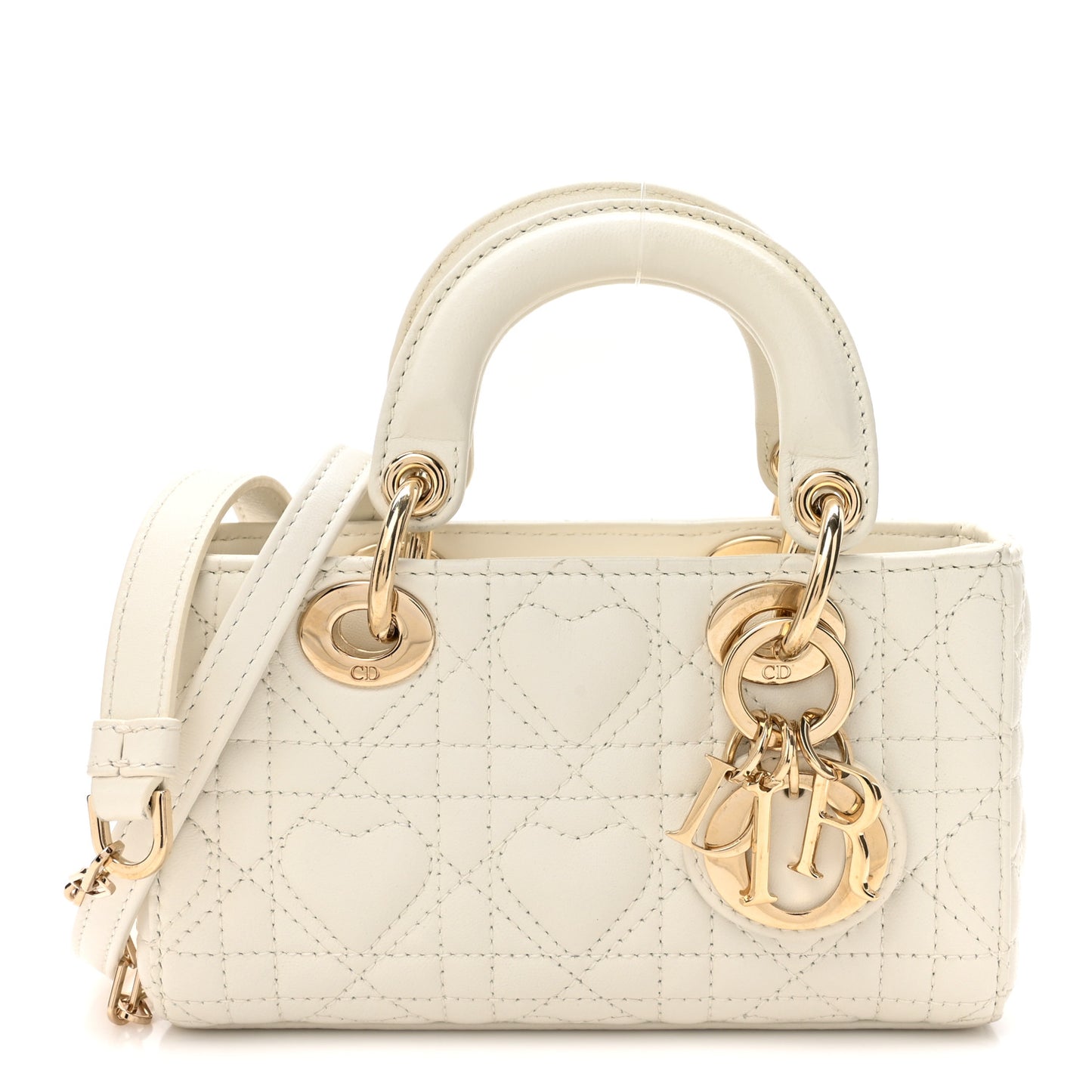 Lambskin Cannage Dioramour Micro Lady D-Joy Latte