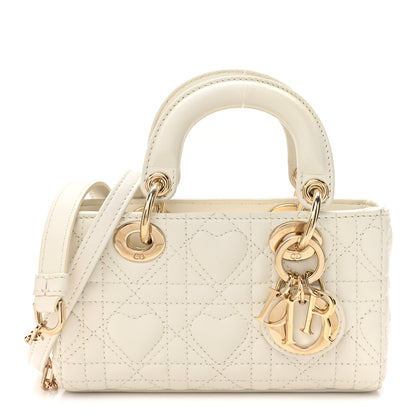 Christian Dior Lambskin Cannage Dioramour Micro Lady D-Joy Latte 1 of 10