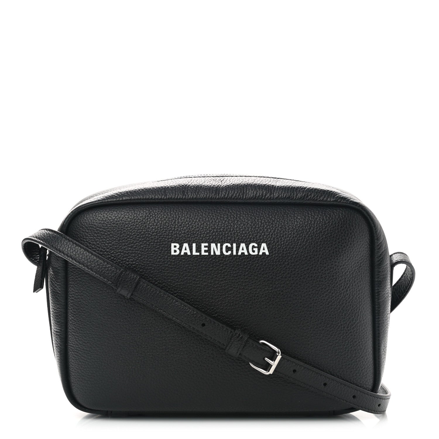 Balenciaga Calfskin Logo M Everyday Camera Bag Black 1 of 10
