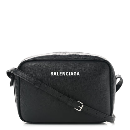 Balenciaga Calfskin Logo M Everyday Camera Bag Black 1 of 10