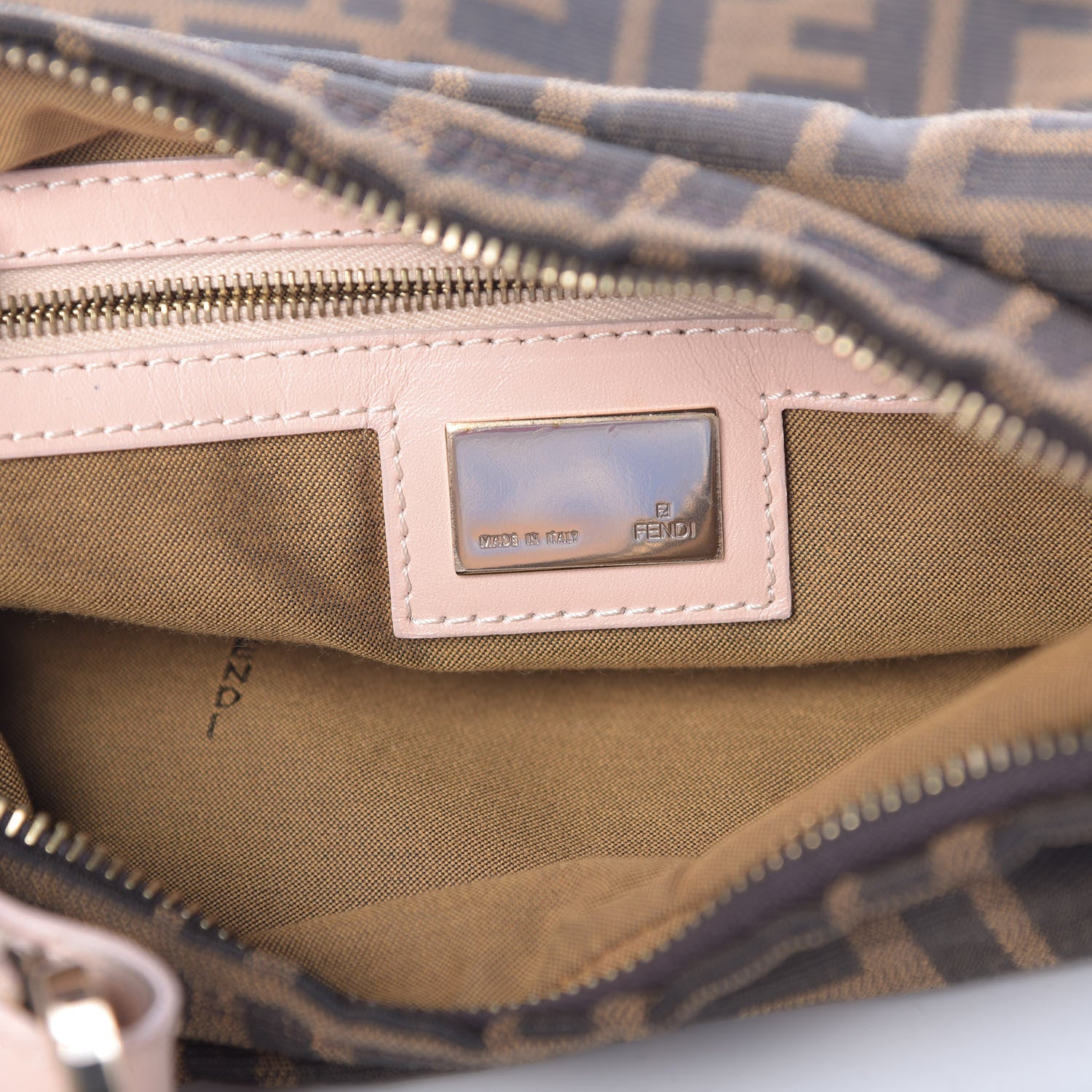 Fendi Zucca Cuoio Lucido Small Chef Hobo Tobacco Bois de Rose 6 of 11