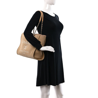 Chanel Mixed Fibers Small Deauville Tote Beige 2 of 10