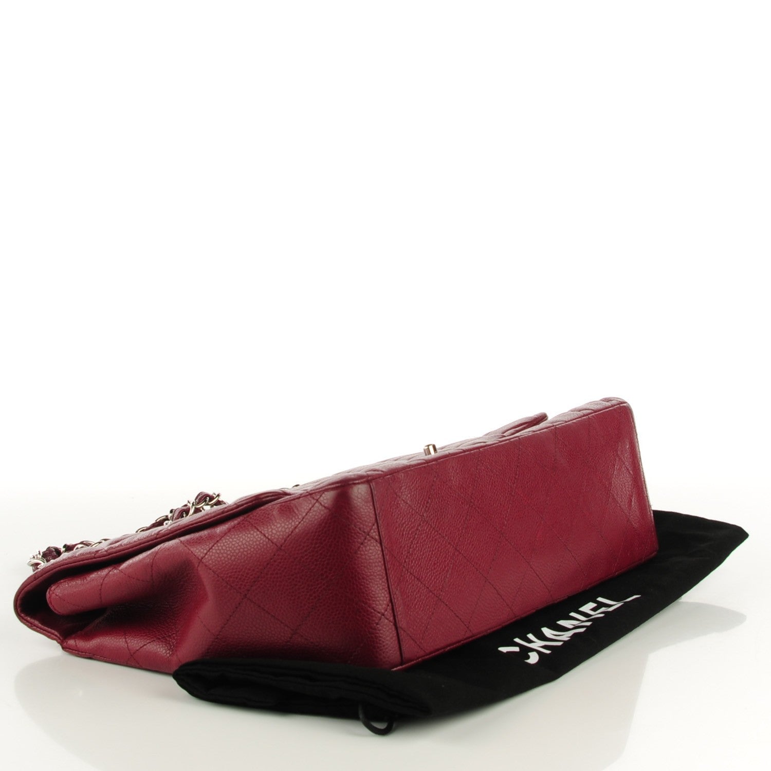 Chanel Caviar Maxi Single Flap Dark Red 4 of 9