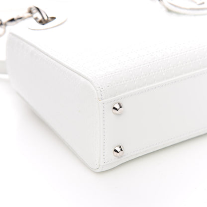 Christian Dior Patent Micro-Cannage Mini Lady Dior White 10 of 13