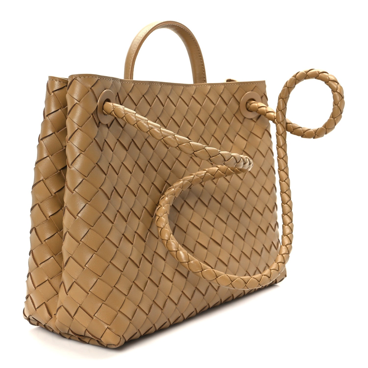 Bottega Veneta Nappa Intrecciato Medium Andiamo Shoulder Bag Dark Praline 3 of 10