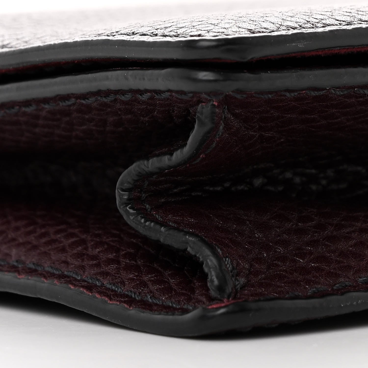 Christian Dior Grained Calfskin D-Bee Crossbody Burgundy 9 of 11