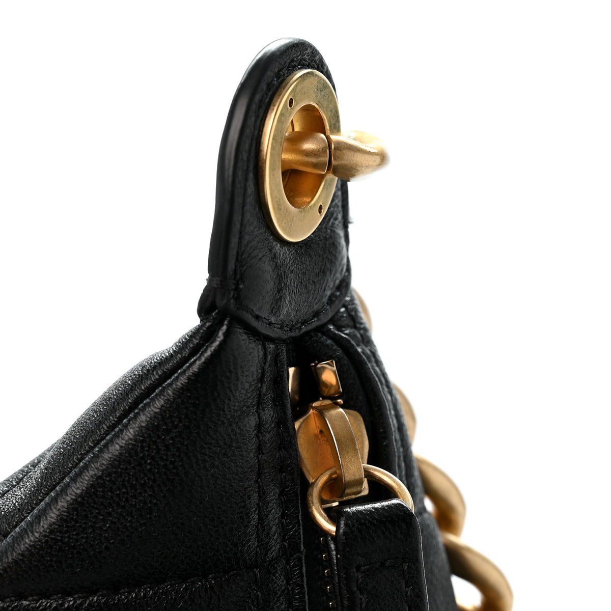 Chanel Shiny Lambskin Quilted Trendy Pockets Hobo Black 12 of 12