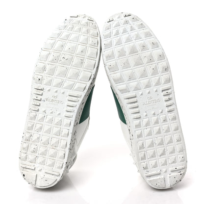Valentino Garavani Bio-Based Vegan Leather Womens Rockstud Open for a Change Sneakers 40 White English Green 5 of 8