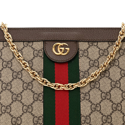 Gucci GG Supreme Monogram Web Small Ophidia Chain Shoulder Bag Brown 8 of 10