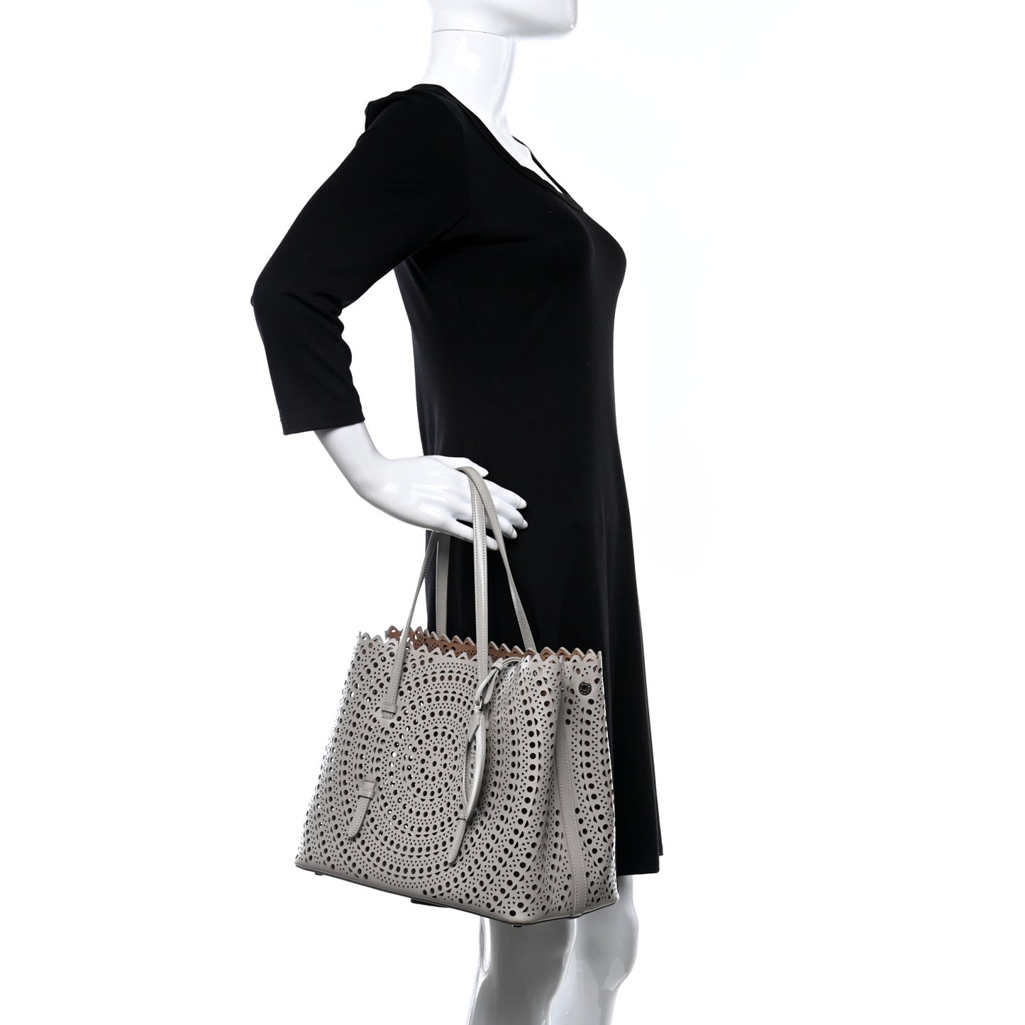 Lux Calfskin Vienne Mina 32 Bag Perle