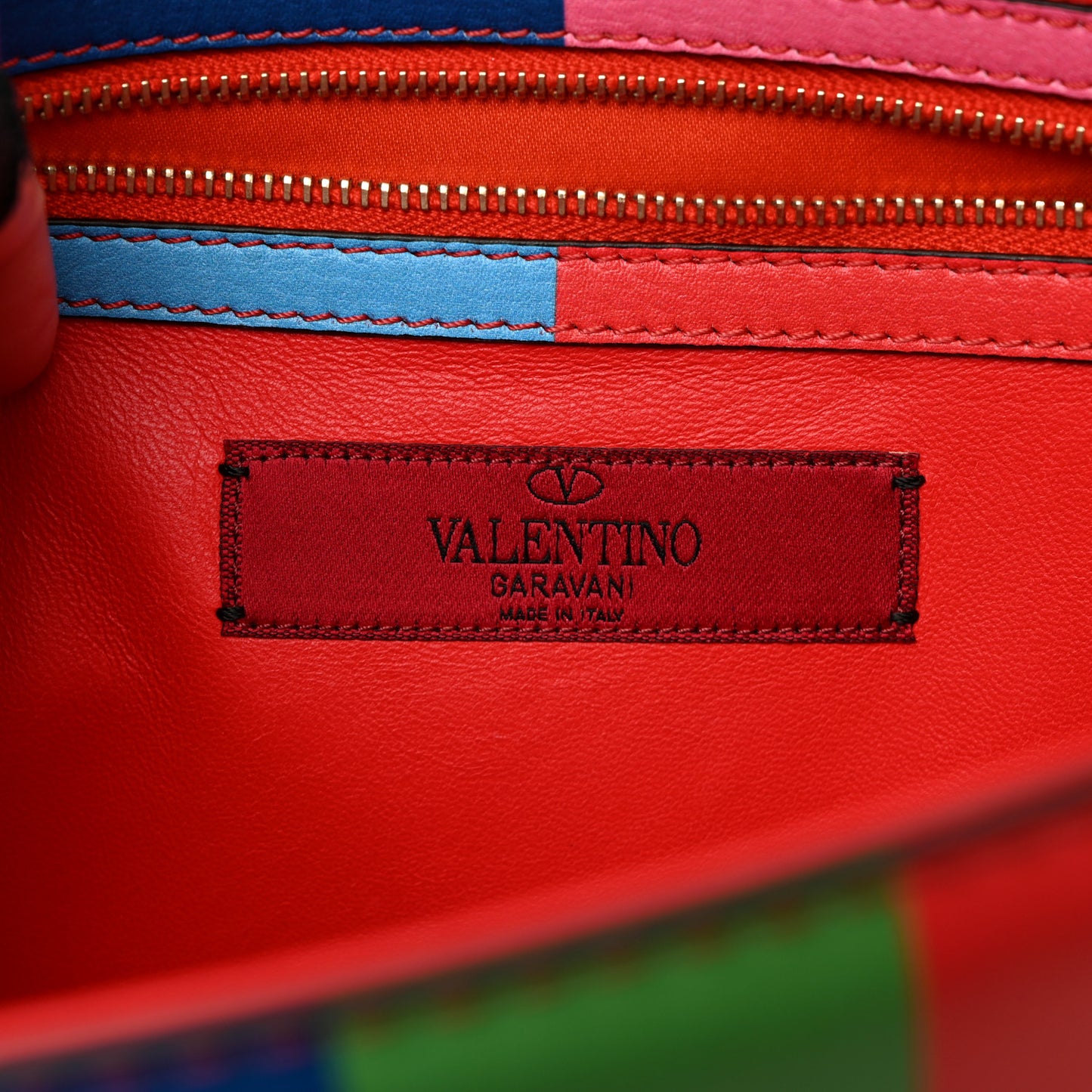 Vitello 1973 Medium Glam Lock Rockstud Flap Multicolor