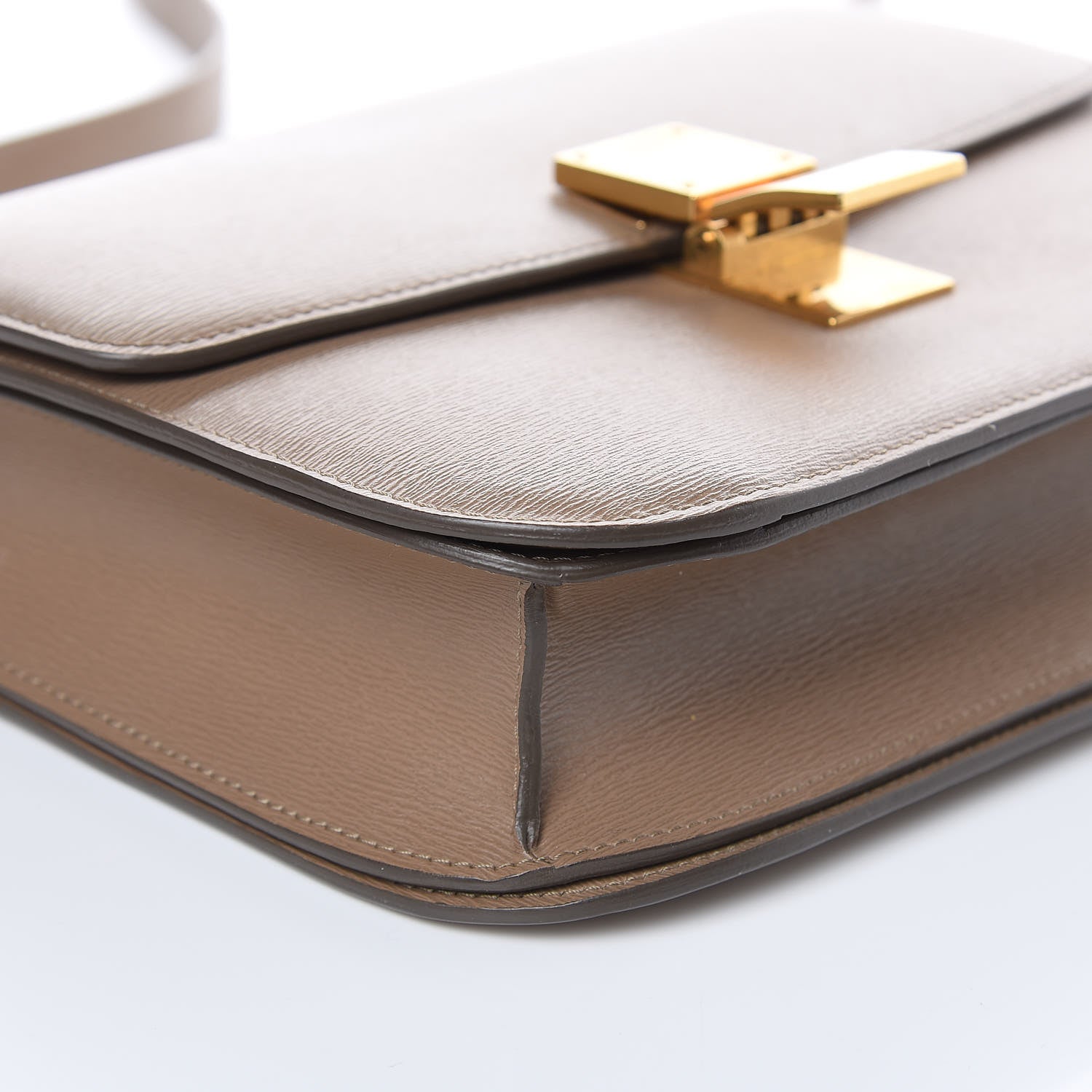 Celine Liege Calfskin Medium Classic Box Flap Bag Taupe 8 of 14