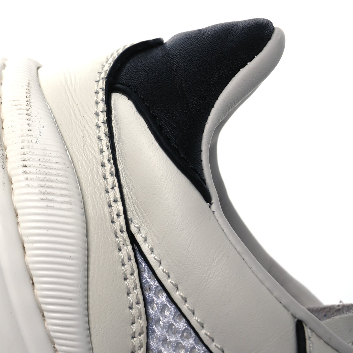 Calfskin Technical Mesh Speedster Sneakers 40 White Black Green