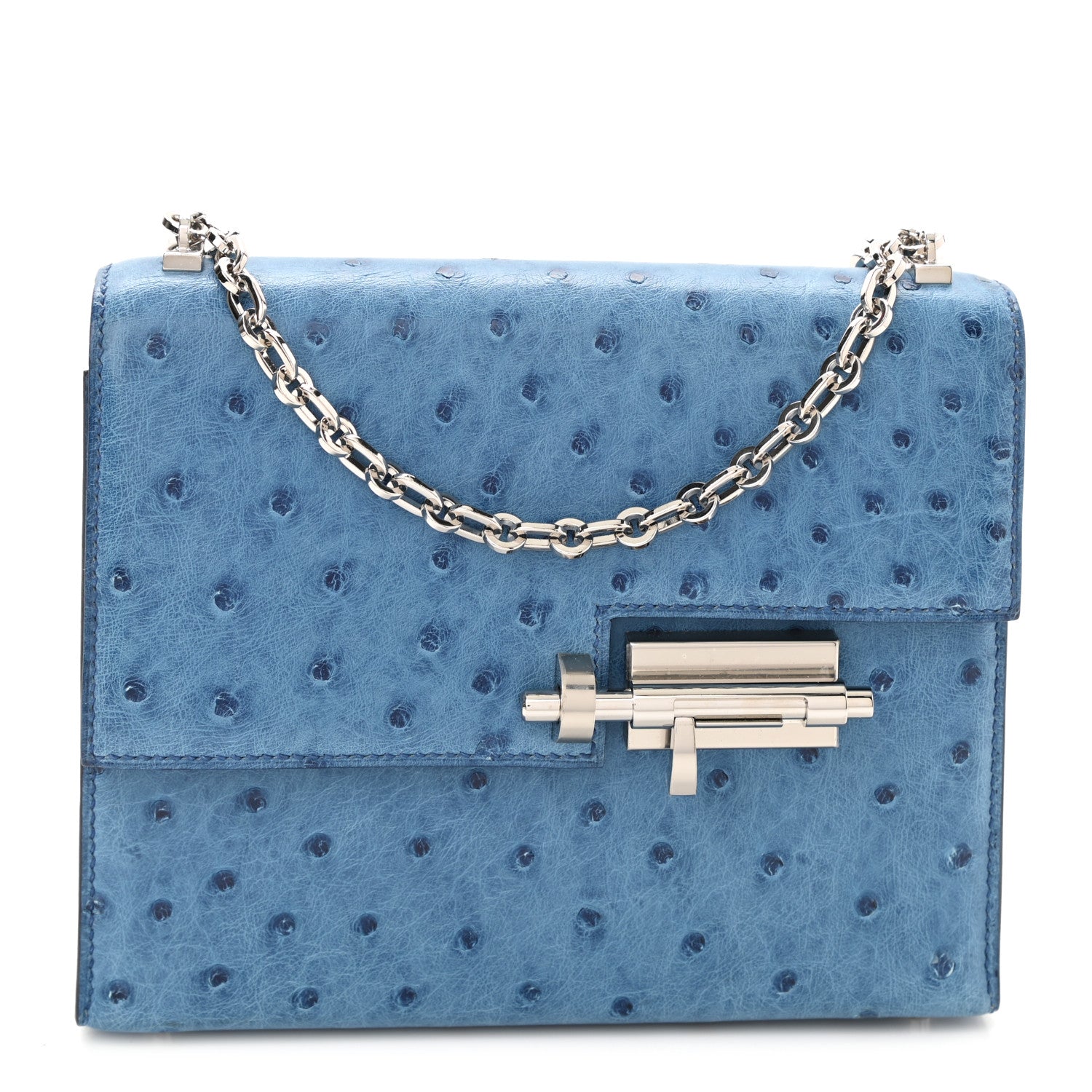 Hermes Ostrich Mini Verrou Chaine Bag 1 of 11