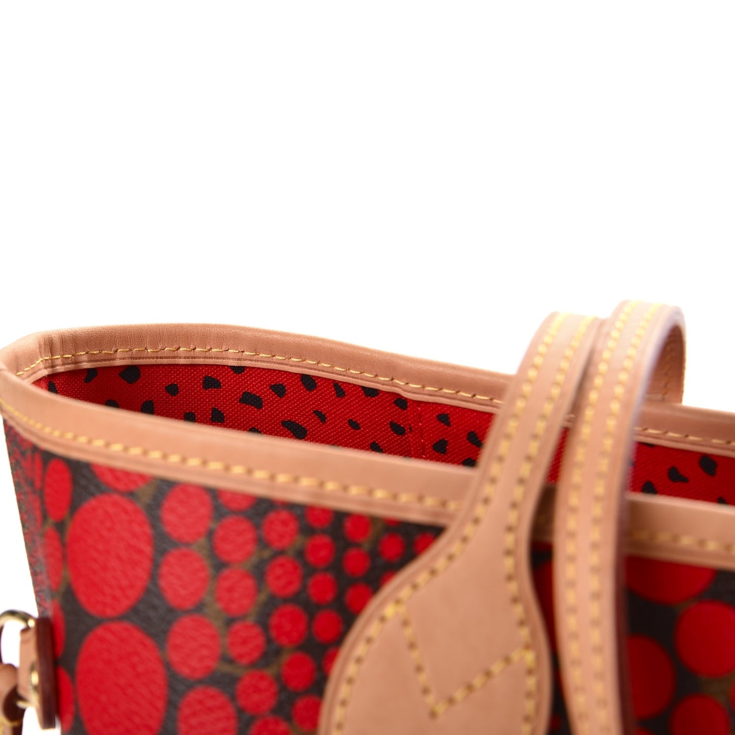 Monogram Kusama Waves Neverfull MM Red