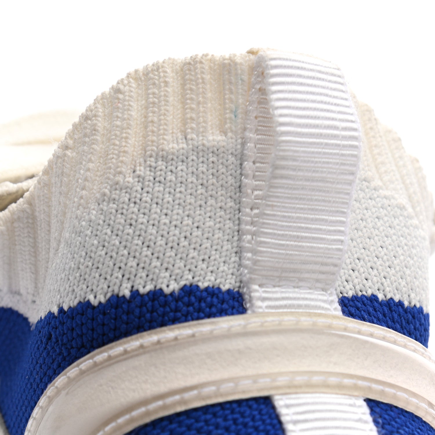 Chanel Fabric Suede Calfskin Stretch CC Sneakers 36 White Blue 9 of 9