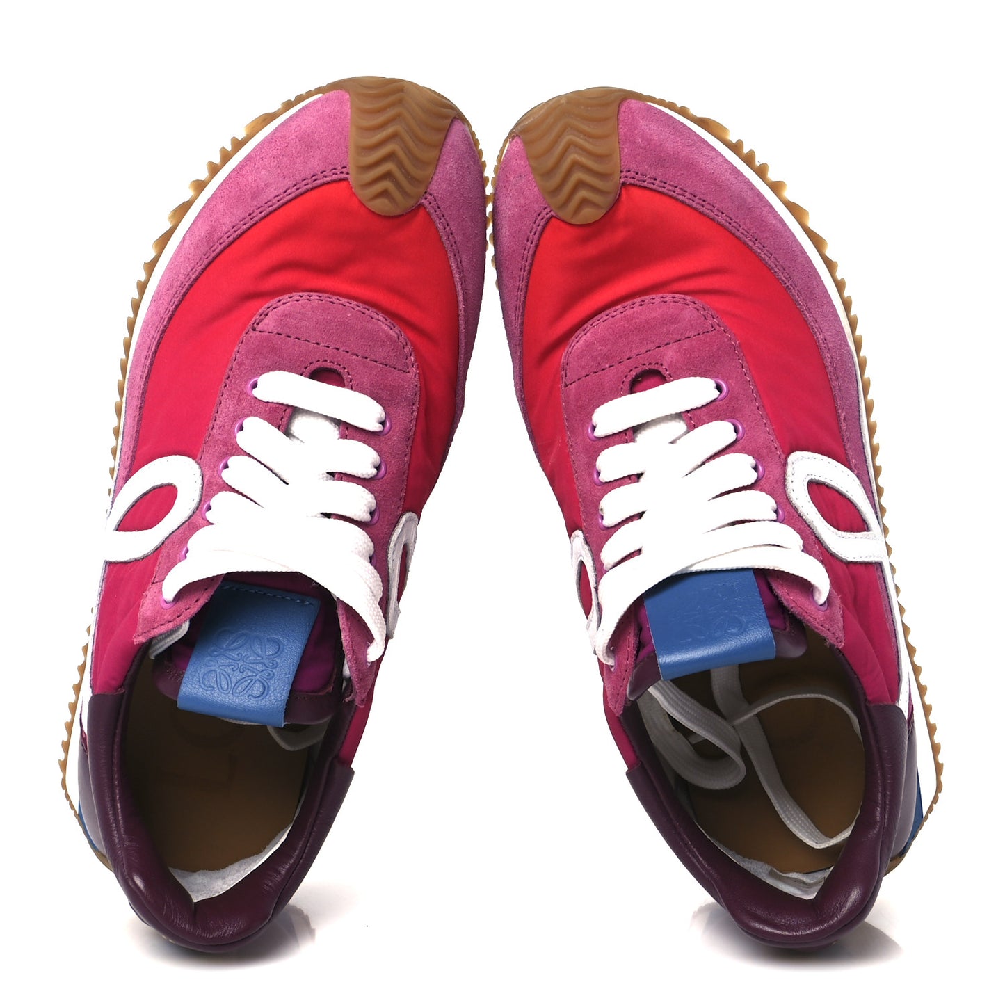 Nylon Suede Flow Runners 2.0 Sneakers 37 Gradient Pink White