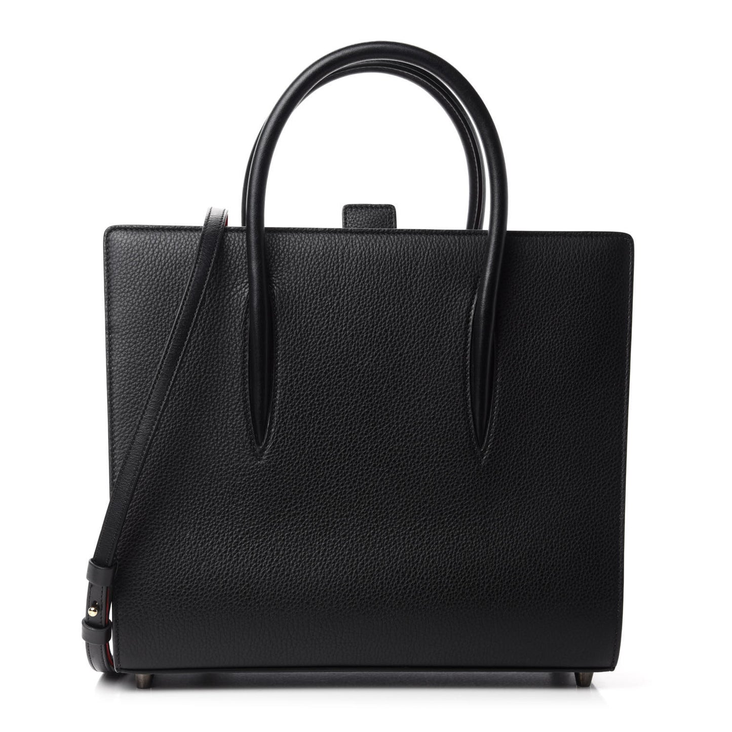Calfskin Empire Patent Studded Medium Paloma Black