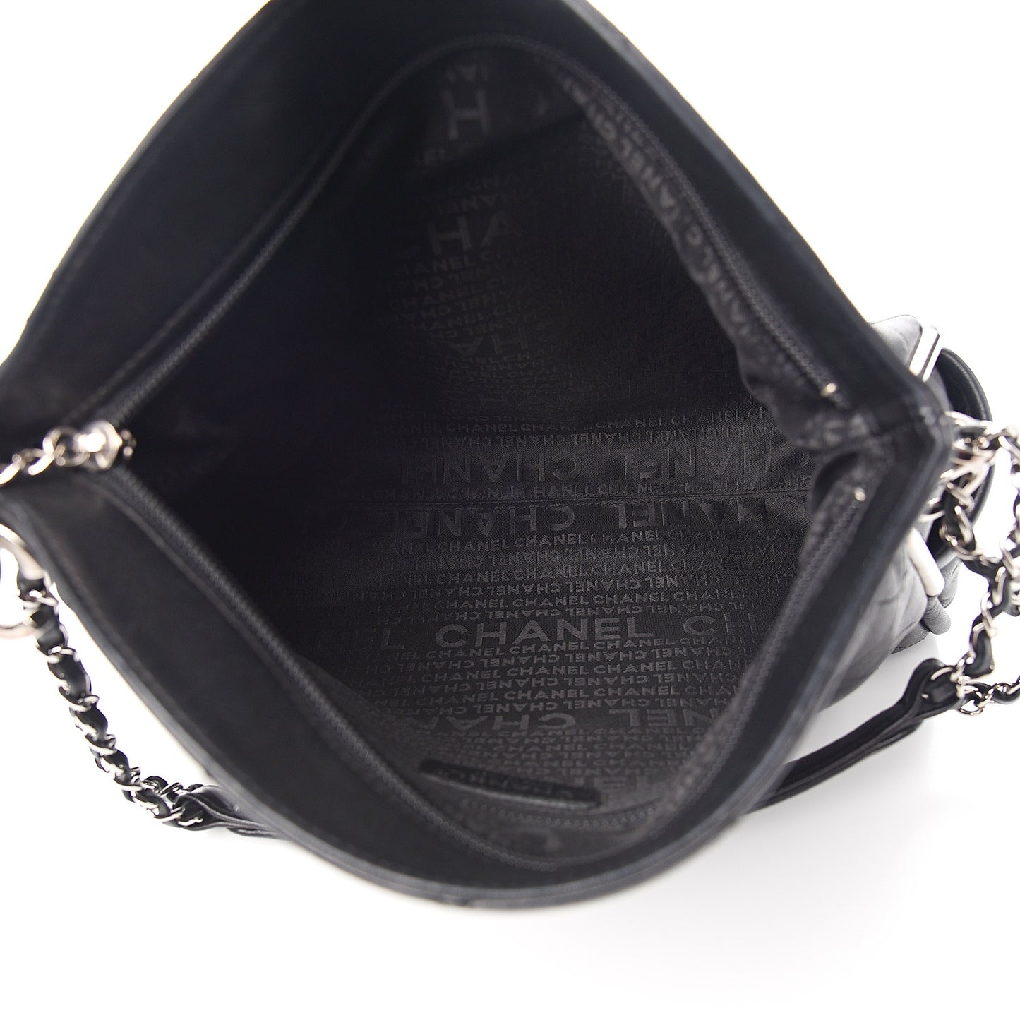 Lambskin Stitched Medium Ultimate Soft Tote Black