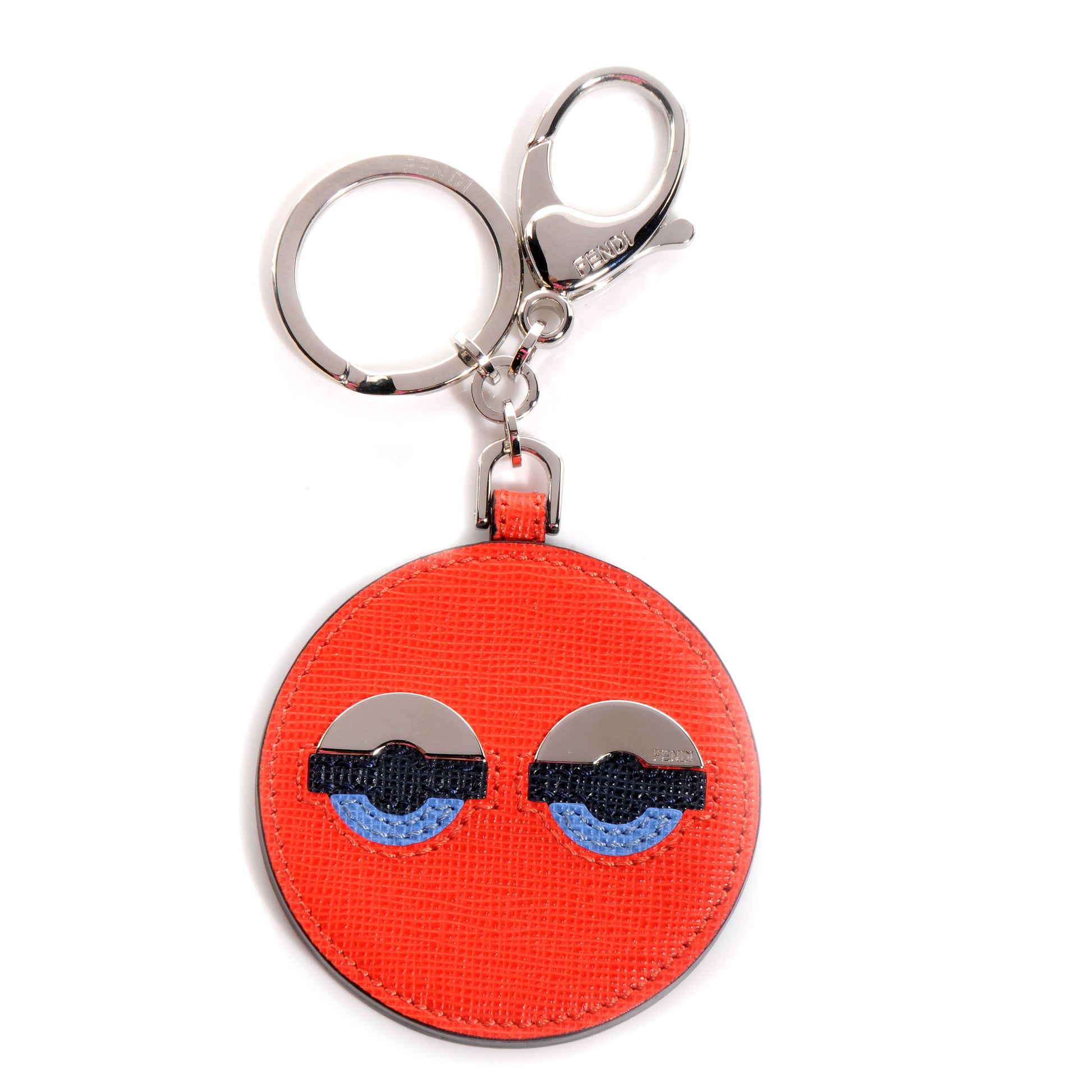Fendi Saffiano Monster Key Chain Papavero 1 of 5