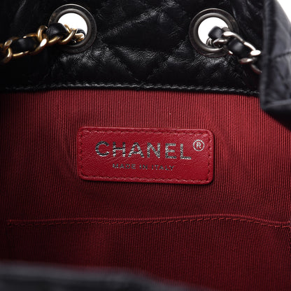 Chanel Aged Calfskin Quilted Small Gabrielle Backpack Black 8 of 10