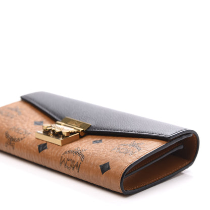 MCM Visetos Large Patricia Wallet On Chain Cognac Black 7 of 8