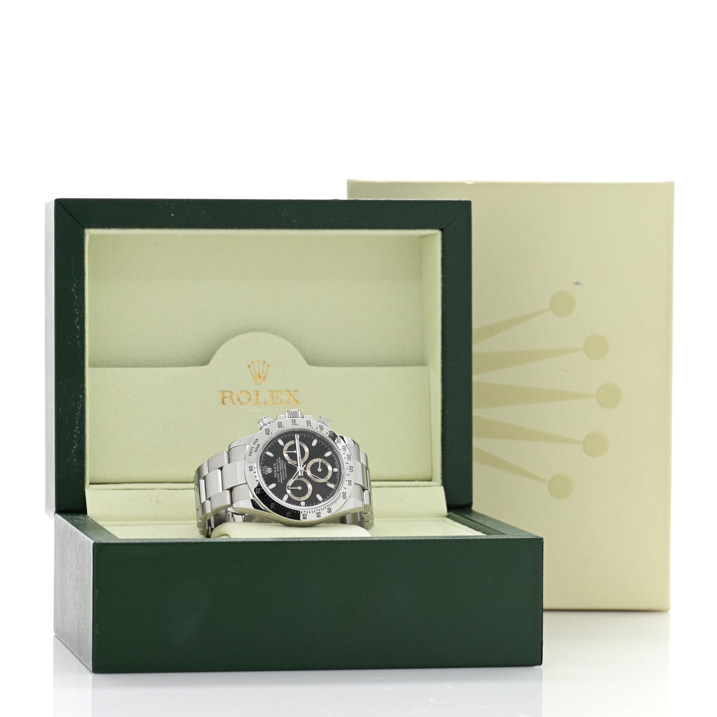 Stainless Steel 40mm Oyster Perpetual Daytona Cosmograph Watch Black 116520