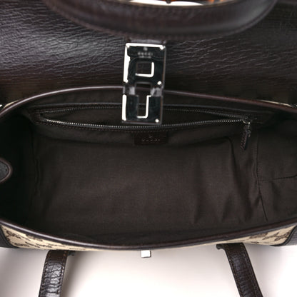 Gucci Monogram Bamboo Bullet Bag Dark Brown 5 of 15