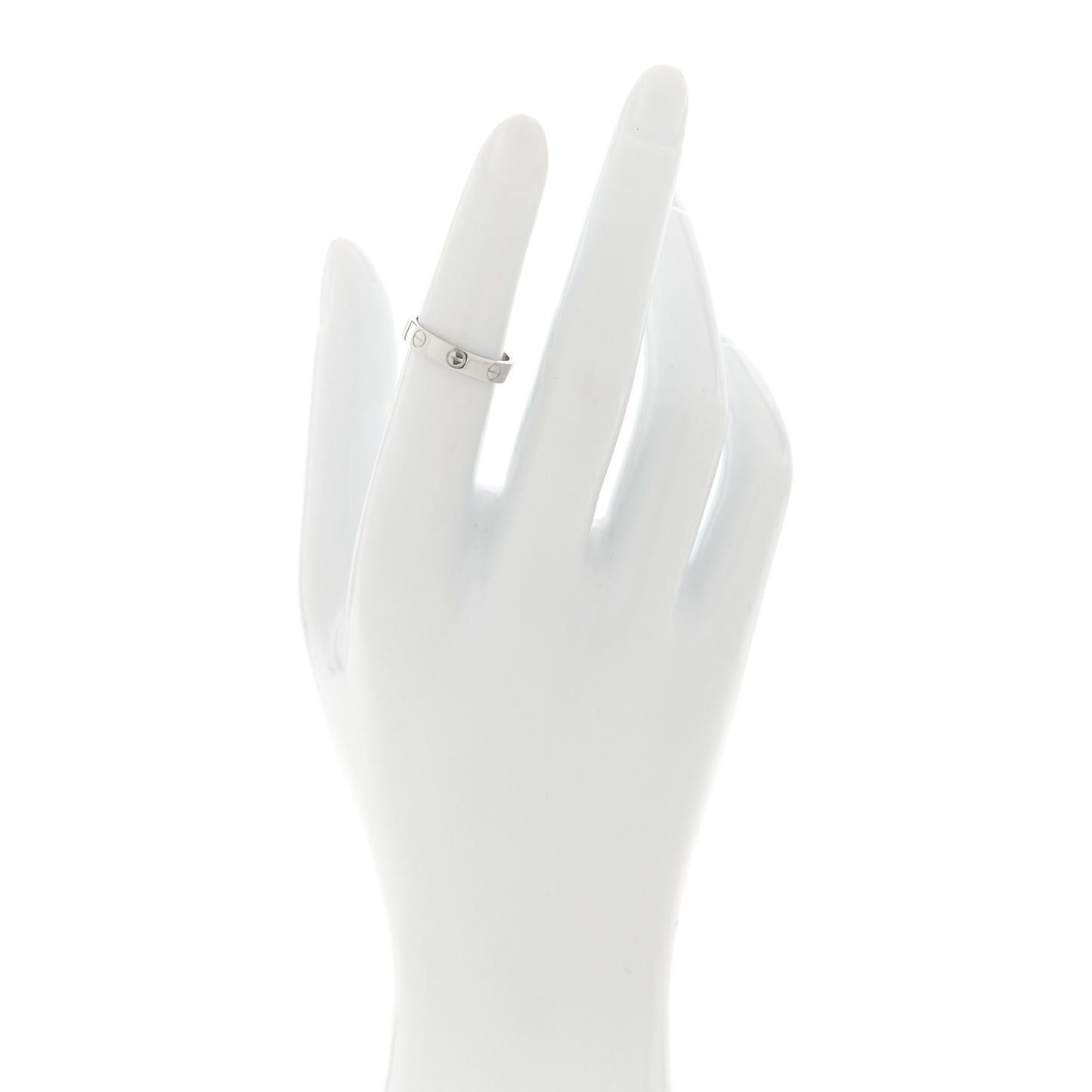 18K White Gold 3.5mm LOVE Wedding Band Ring 49 5