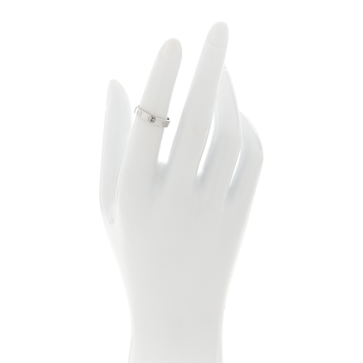 Cartier 18K White Gold 3.5mm LOVE Wedding Band Ring 49 5 2 of 4