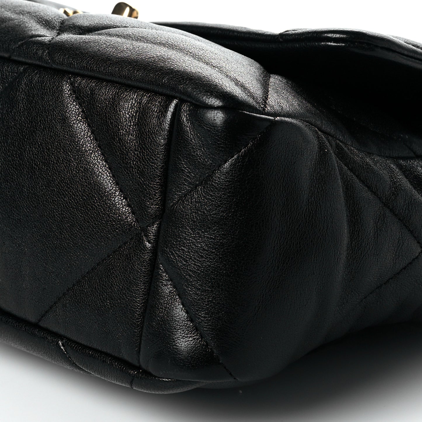 Lambskin Quilted Large Chanel 19 Flap Black