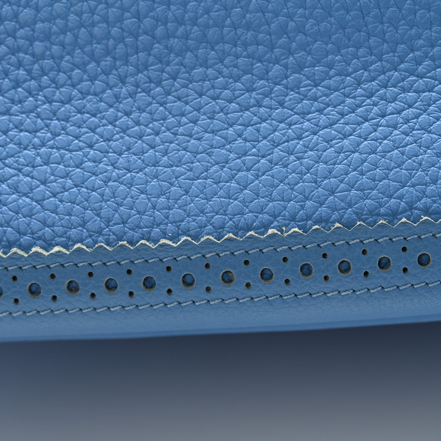 Hermes Togo Swift Ghillies Birkin 35 Bleu Paradis 13 of 13