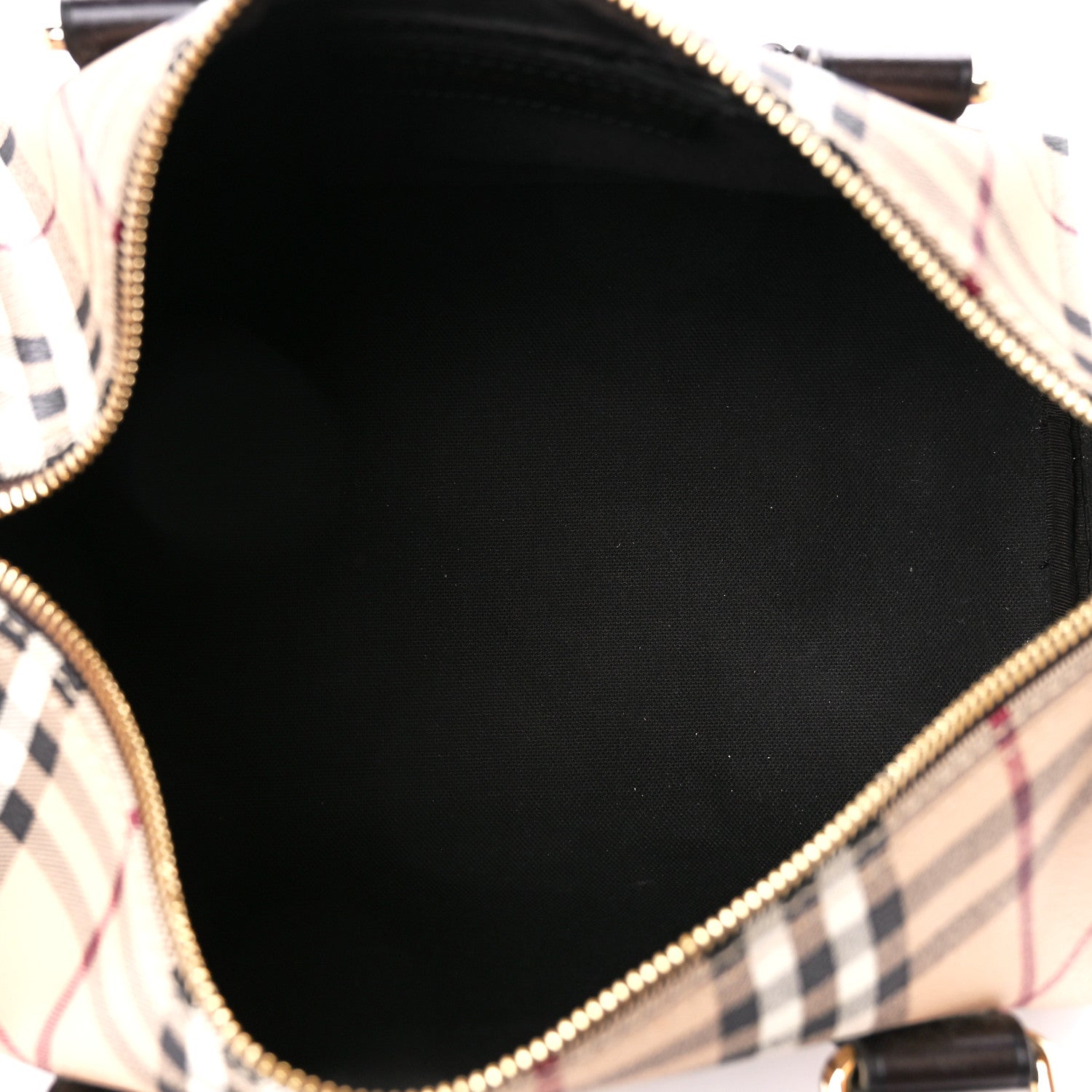 Burberry Haymarket Check Small Chester Bowling Bag Chocolate 5 of 11