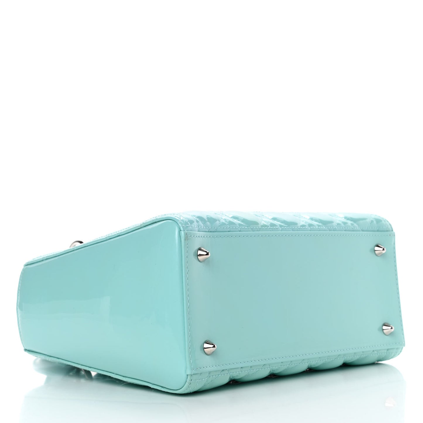 Patent Cannage Medium Lady Dior Light Blue