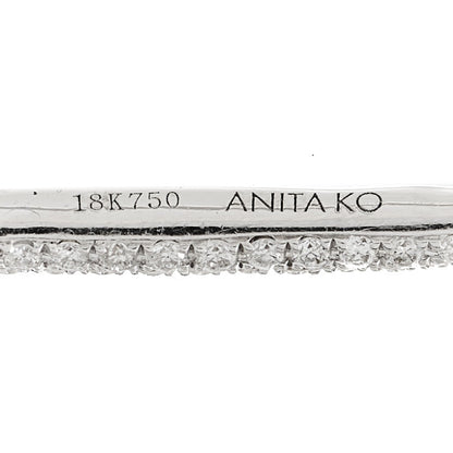 Anita Ko 18K White Gold Diamond Mini Safety Pin Earring 3 of 4