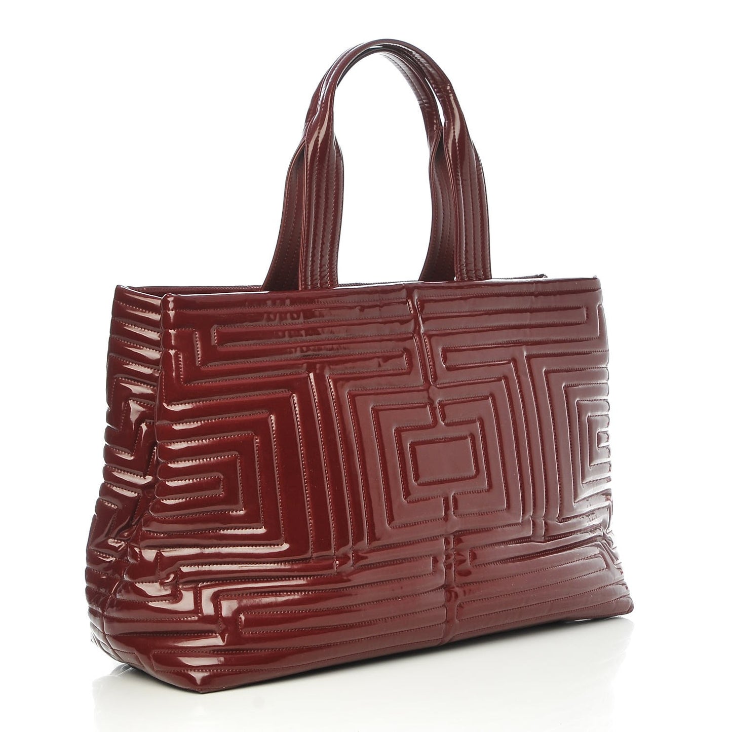 Vinyl Coco Ming Grand Shopping Tote Burgundy
