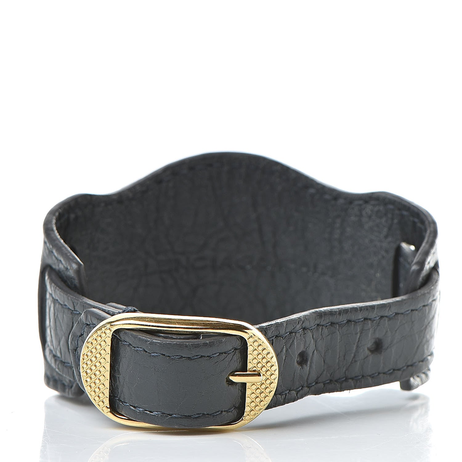 Balenciaga Agneau Arena Giant 12 Gold Hardware Bracelet Anthracite 3 of 6