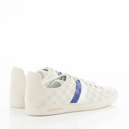 Louis Vuitton Calfskin Damier Embossed Frontrow Sneakers 11 Creme 4 of 8