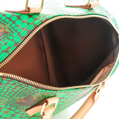 Louis Vuitton Monogram Kusama Town Speedy 30 Green 5 of 7