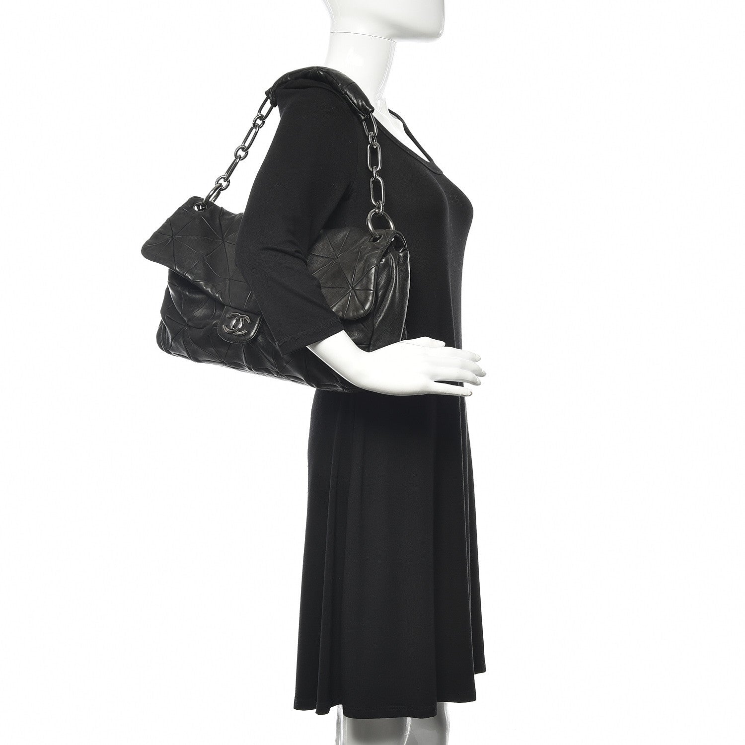 Chanel Lambskin Quilted Soft Squares Origami Flap Black 2 of 14
