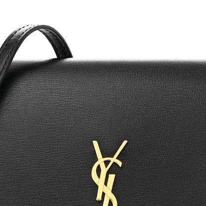 Saint Laurent Grained Calfskin Monogram Phone Holder Crossbody Black 8 of 12
