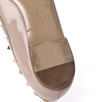 Valentino Garavani Patent Rockstud Ballerina Flats 40 Poudre 11 of 11