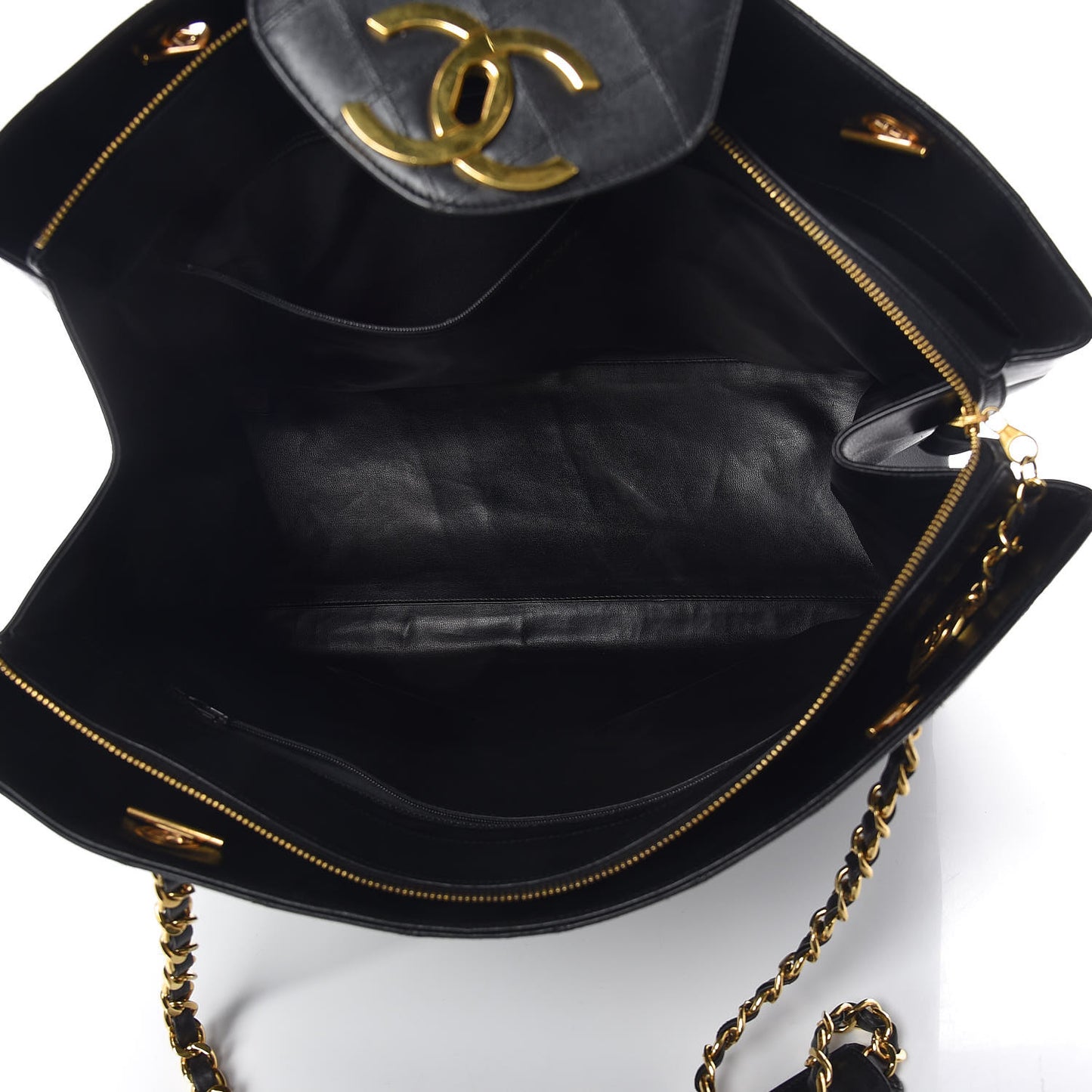 Calfskin Stitched XL Weekender Black