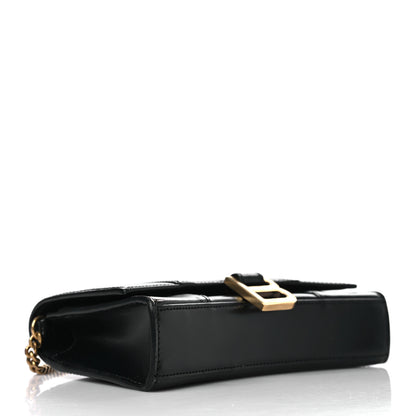 Balenciaga Shiny Box Calfskin Hourglass Chain Bag Black 4 of 8