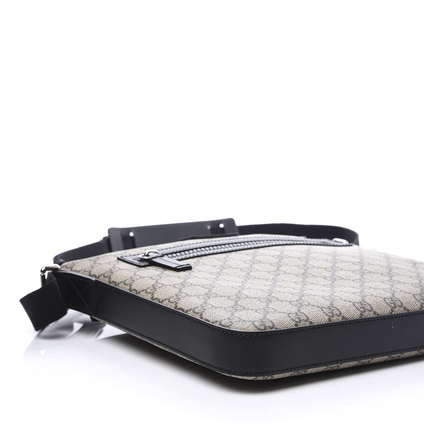 GG Supreme Monogram Flat Messenger Bag Black
