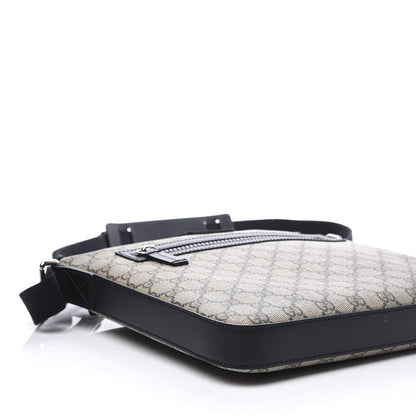 Gucci GG Supreme Monogram Flat Messenger Bag Black 5 of 10