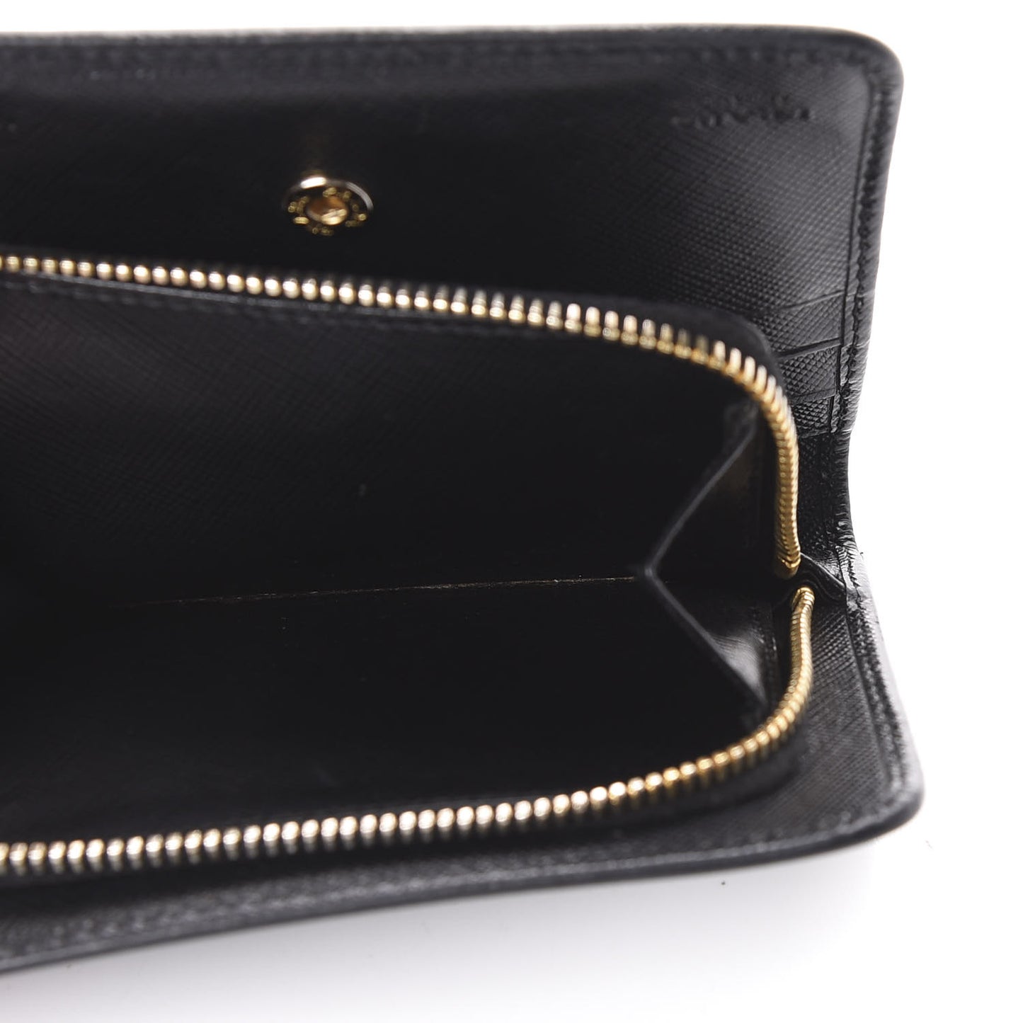 Saffiano Compact Bi-Fold Wallet Black