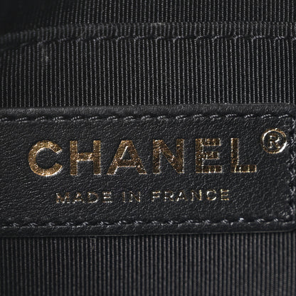 Chanel Calfskin Quilted Small Strap Into Flap Bag Black Burgundy 6 of 10