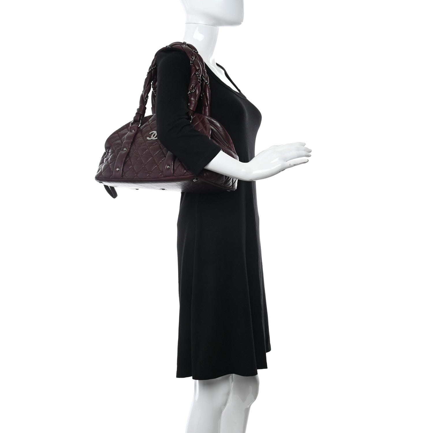 Chanel Distressed Lambskin Vintage Ligne Lady Braid Tote Brown 2 of 10