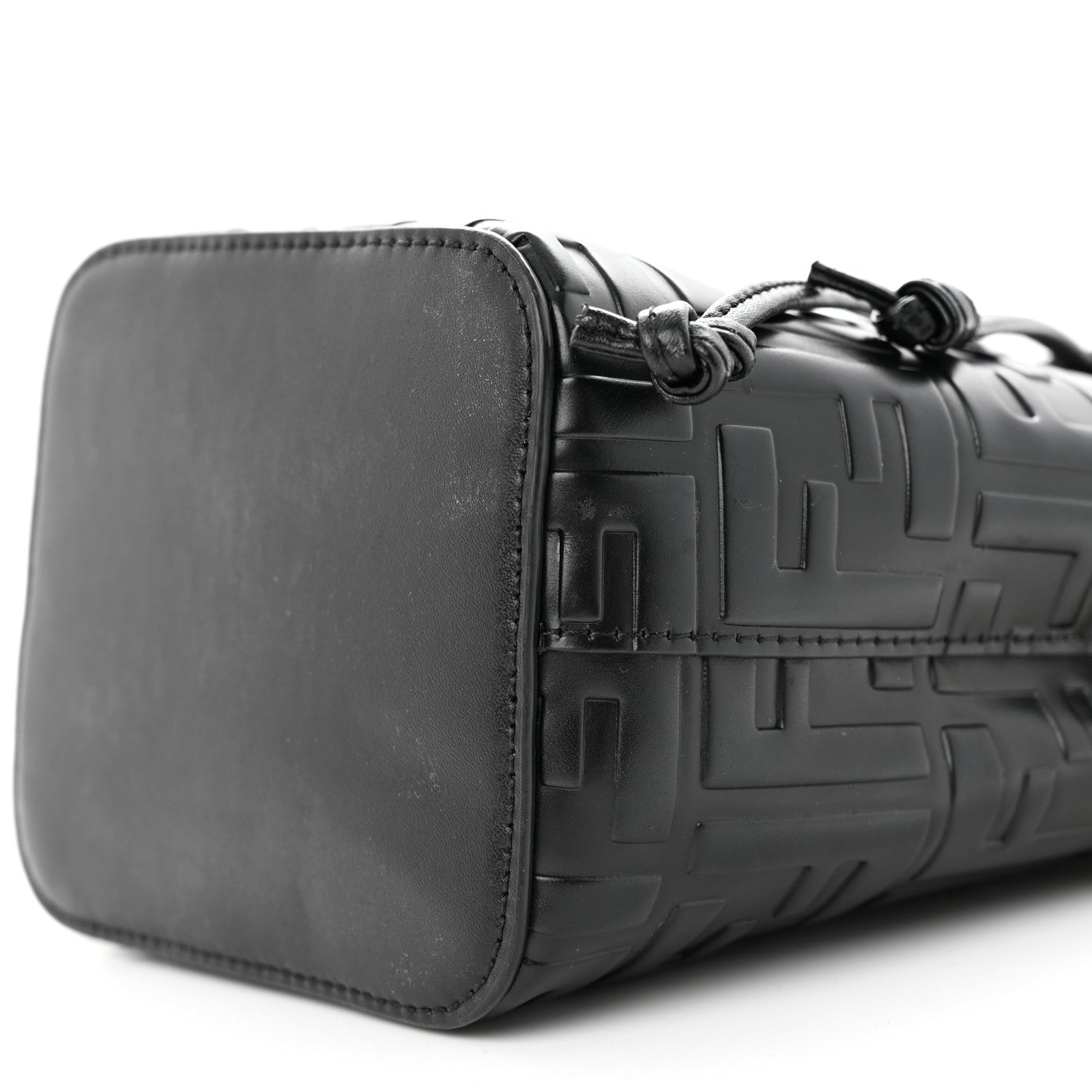 Fendi Vitello Liberty F is Fendi FF 1974 Embossed Mini Mon Tresor Bucket Bag Black 11 of 16